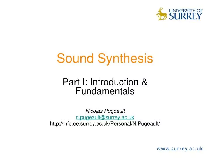 sound synthesis