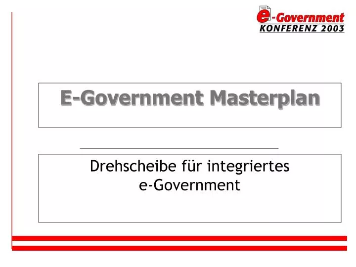 e government masterplan