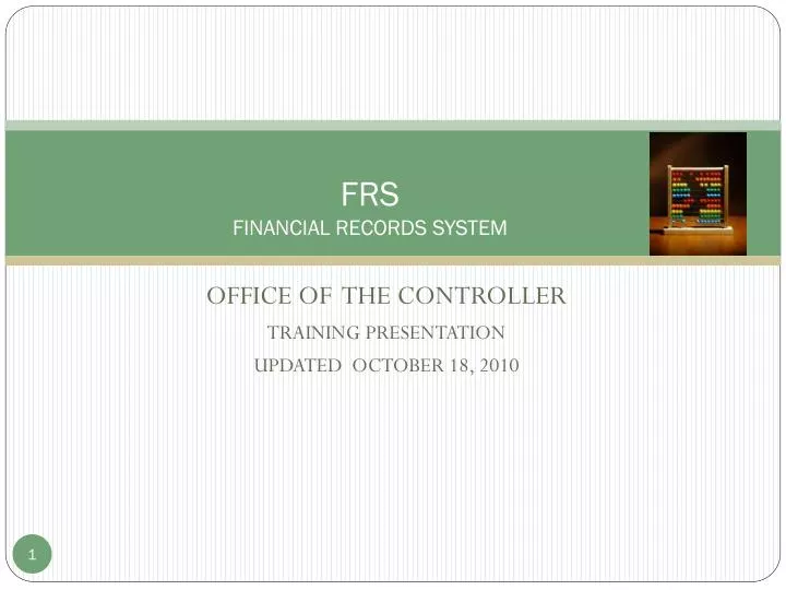 frs financial records system