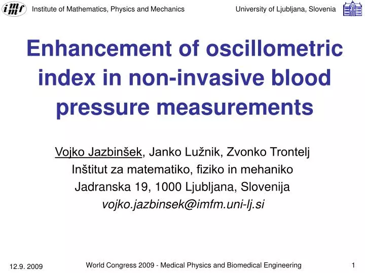 enhancement of oscillometric index in non invasive blood pressure measurements