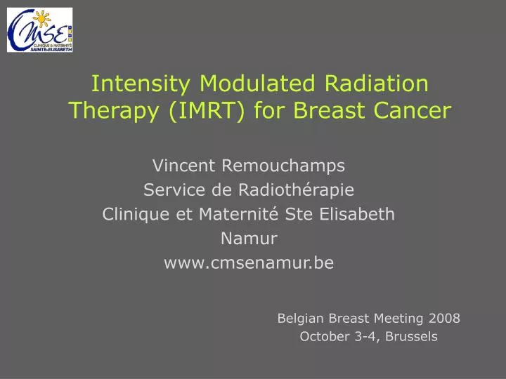intensity modulated radiation therapy imrt for breast cancer