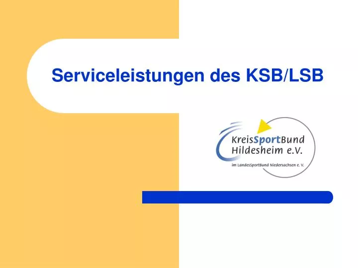 serviceleistungen des ksb lsb