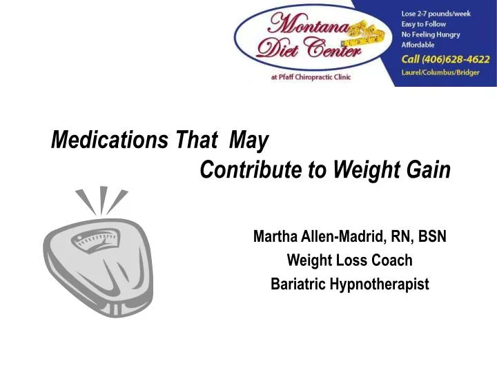 medications that may contribute to weight gain