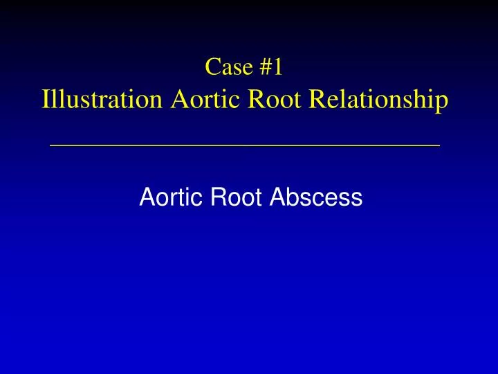 case 1 illustration aortic root relationship
