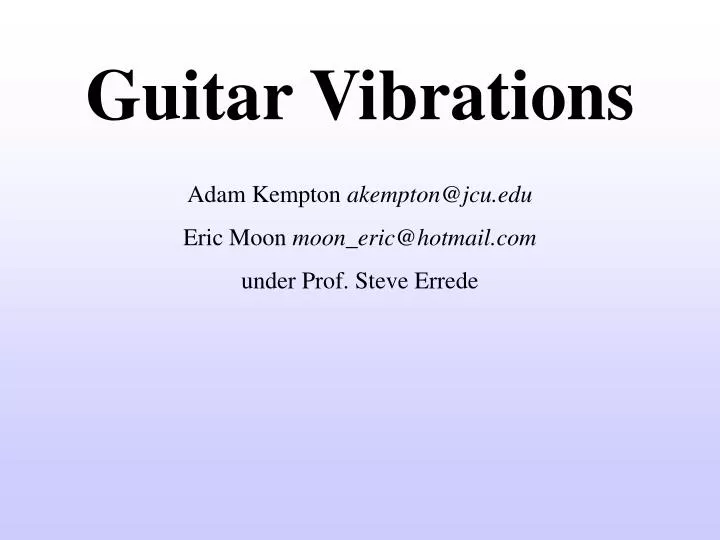 guitar vibrations