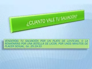 cuanto vale tu salvaci n
