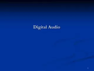 Digital Audio