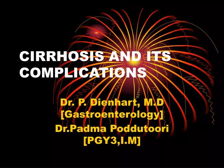 cirrhosis and its complications
