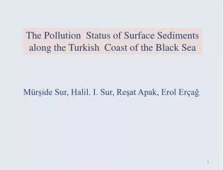 The Pollution Status of Surface Sediments along the Turkish Coast of the Black Sea