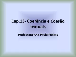 cap 13 coer ncia e coes o textuais