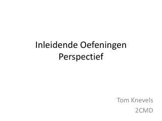 inleidende oefeningen perspectief