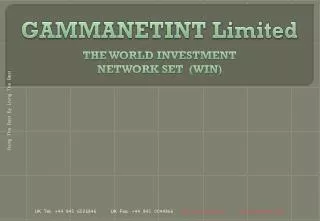 THE WORLD INVESTMENT NETWORK SET (WIN)