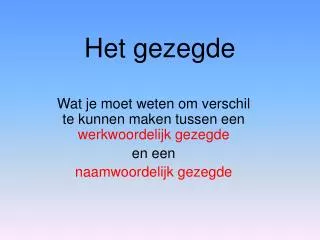 het gezegde