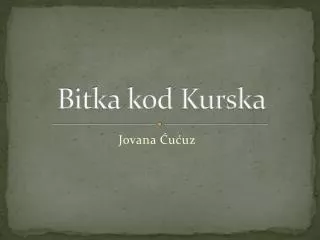 bitka kod kurska