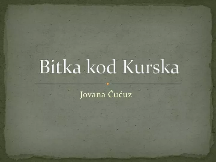 bitka kod kurska