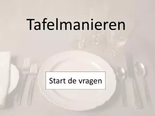 tafelmanieren