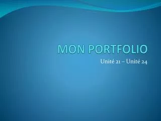 mon portfolio