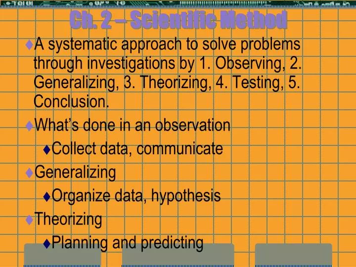 ch 2 scientific method