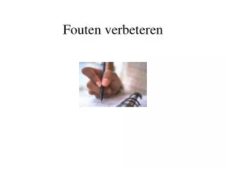 fouten verbeteren