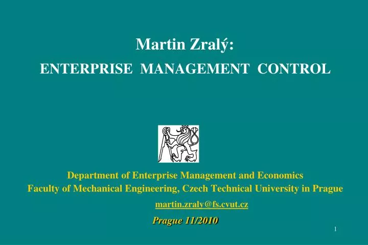 martin zral enterprise management control