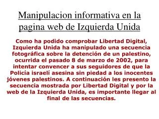 manipulacion informativa en la pagina web de izquierda unida