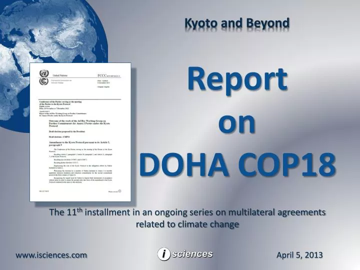 the 11 th installment in an ongoing series on multilateral agreements related to climate change