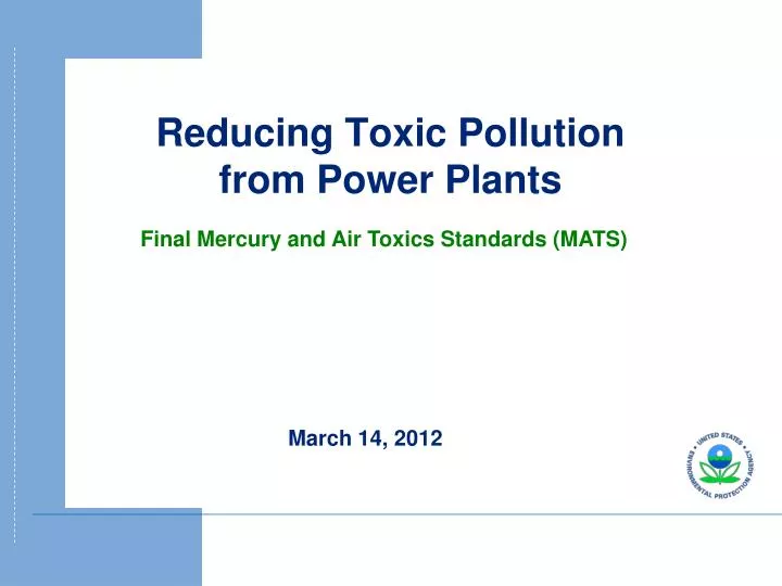 reducing toxic pollution from power plants