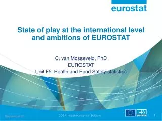 State of play at the international level and ambitions of EUROSTAT