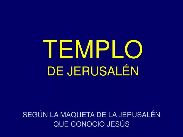 templo de jerusal n