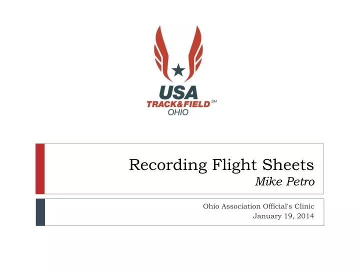 recording flight sheets mike petro
