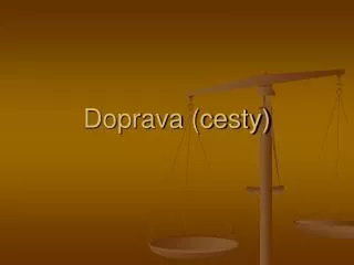 doprava cesty