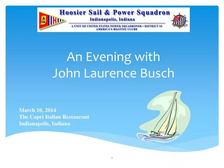 an evening with john laurence busch