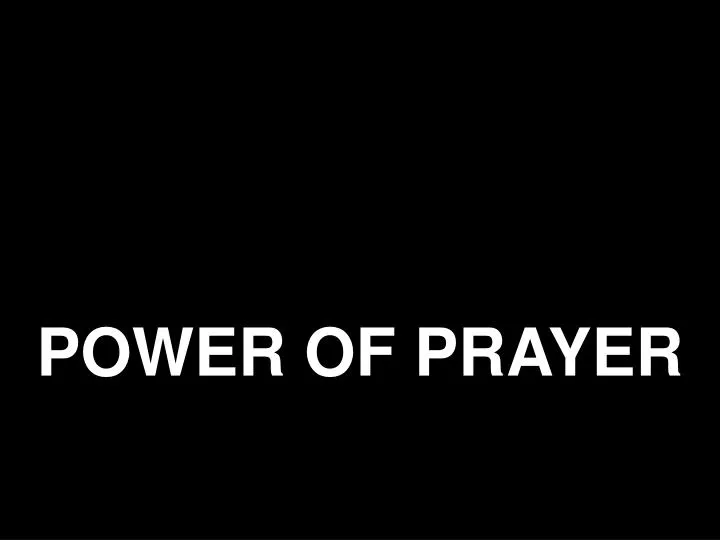power of prayer