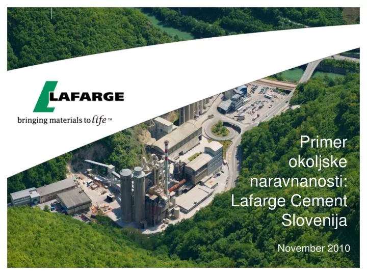 primer okoljske naravnanosti lafarge cement slovenija