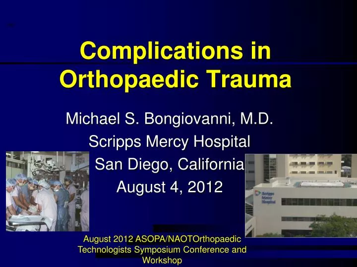 complications in orthopaedic trauma