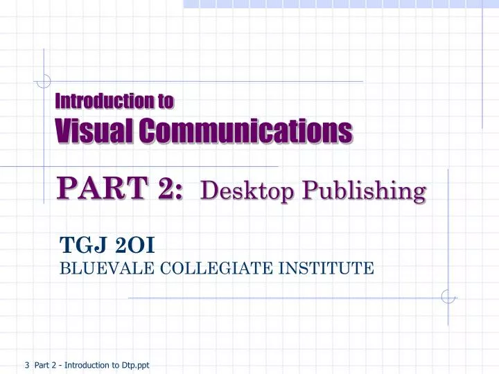 introduction to visual communications part 2 desktop publishing
