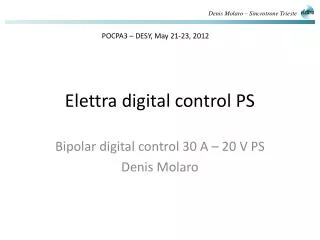 Elettra digital control PS