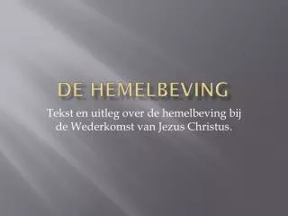 de hemelbeving