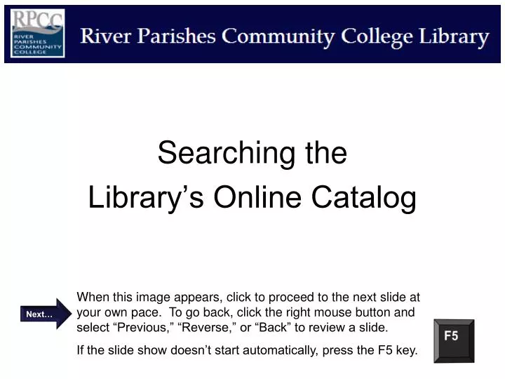 searching the library s online catalog