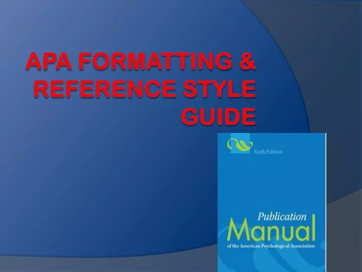apa formatting reference style guide