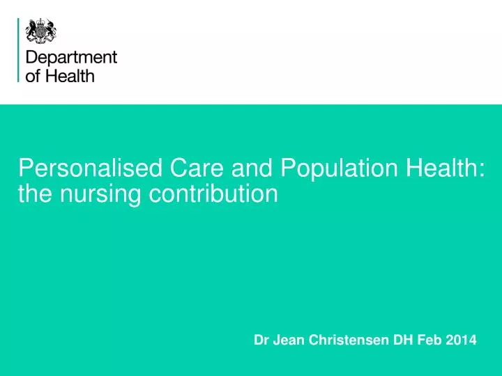 personalised care and population health the nursing contribution