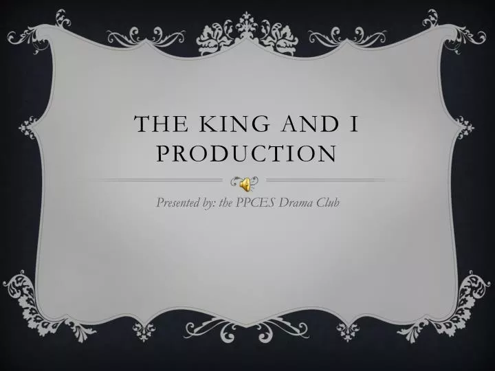 the king and i production