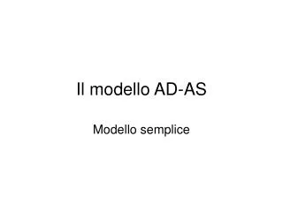 il modello ad as