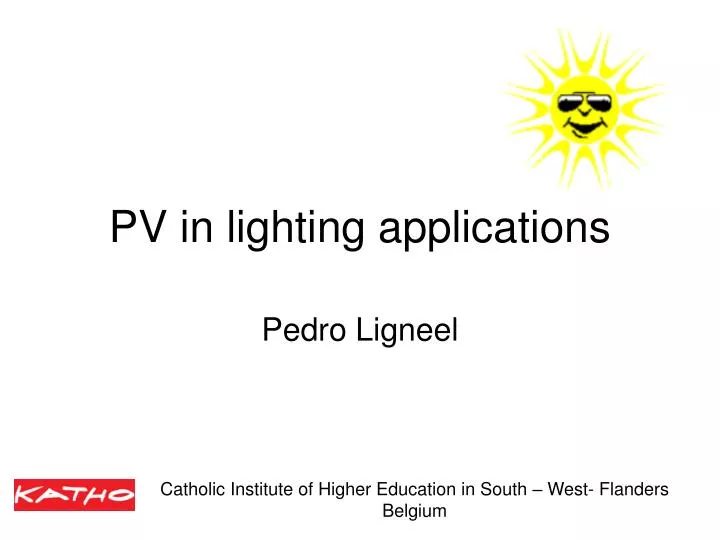 pv in lighting applications