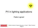 Innovative PV Solutions for Indoor and Outdoor Lighting at KATHO, Belgium - slide 1