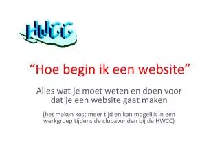 hoe begin ik een website