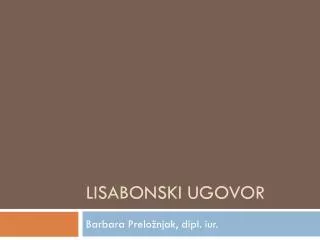 lisabonski ugovor