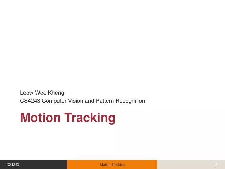 motion tracking