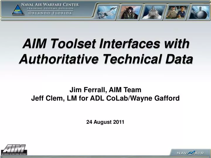 aim toolset interfaces with authoritative technical data