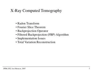 X-Ray Computed Tomography